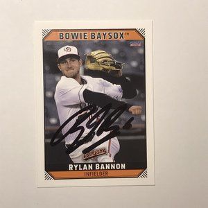 2019 Rylan Bannon Signed Orioles Autographed card Bowie Baysox